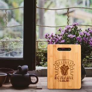 Funny Lettuce Romain Calm Engraved Cutting Board