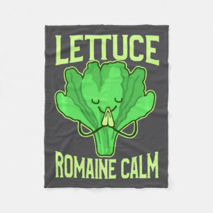 Funny Lettuce Romaine Calm Meditation Yoga Zen Fleece Blanket