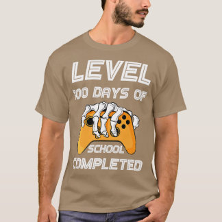 Funny Level 100 Days of School Completed Happy 100 T-Shirt