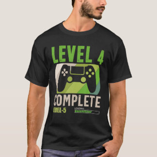 Funny Level 4 Complete Level 5 Loading Gamers 4Th T-Shirt