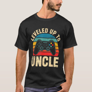 Funny Leveled Up To Uncle Video Gamers Gaming Cute T-Shirt