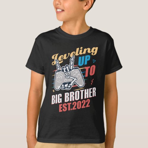 Funny leveling up to big brother announcement 2022 T_Shirt