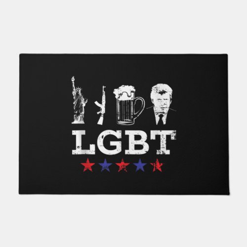 Funny LGBT Liberty Beer Trump Funny LGBT Doormat