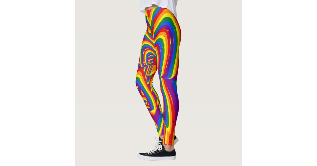 Leggings for Women Gay Pride Outfits LGBTQ Gifts Love is Love Rainbow Tights  Medium Black 