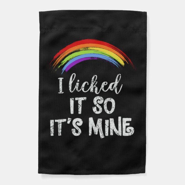 Funny LGBT Rainbow Pride Garden Flag (Front)