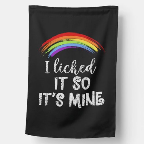 Funny LGBT Rainbow Pride House Flag