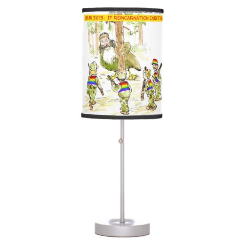 Funny LGBT VS Giant Duck Table Lamp