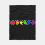 Funny Lgbtq Boo Ghost Spooky Halloween Rainbow Gay Fleece Blanket