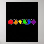 Funny Lgbtq Boo Ghost Spooky Halloween Rainbow Gay Poster