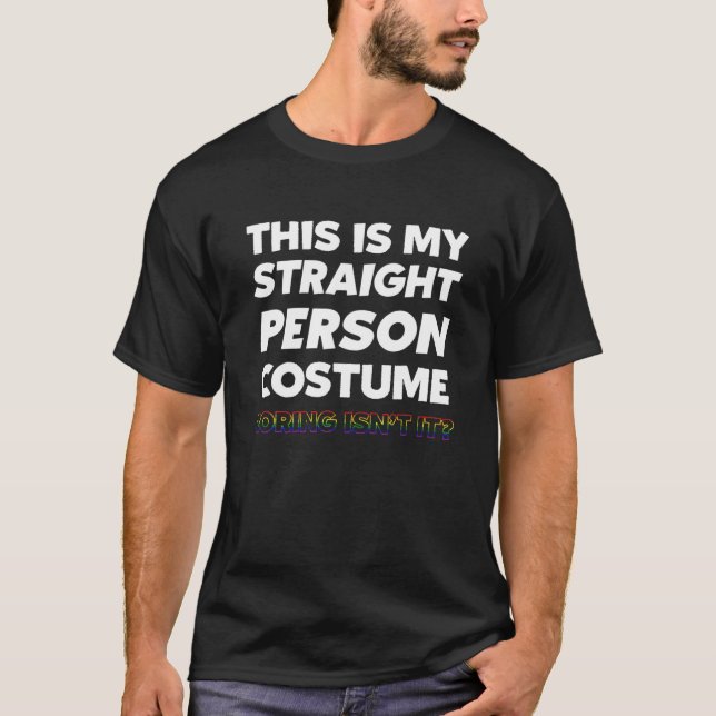Funny LGBTQ Halloween Costume Gay Pride Stuff Lesb T-Shirt (Front)