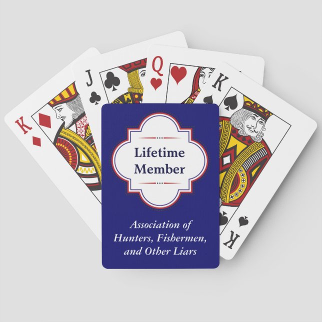Funny Liars Club Sportsman Poker Cards (Back)