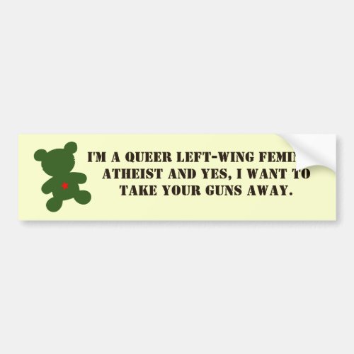 Funny Liberal Bumper Sticker