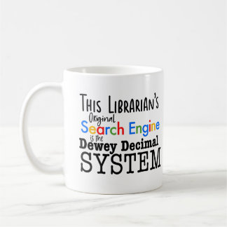 Funny Librarian Dewey Decimal Search Engine System Coffee Mug