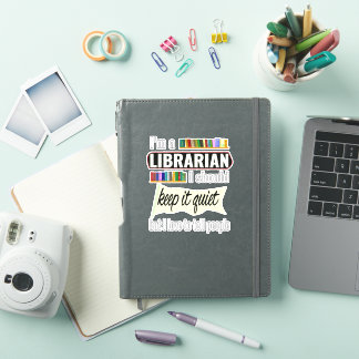 Funny librarian gift for librarian funny  sticker
