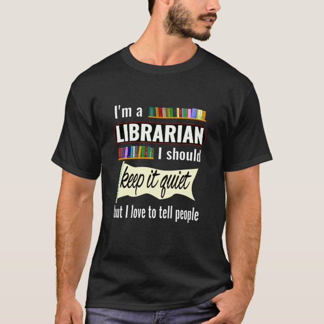 Funny librarian gift for librarian funny  T-Shirt (Front)