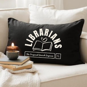 Funny Librarian Humor Book Lovers Gift Lumbar Pillow