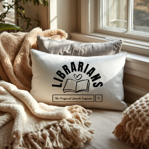 Funny Librarian Humor Book Lovers Gift Lumbar Pillow