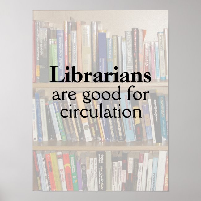 Funny Librarian Pun Library Poster Books on Shelf