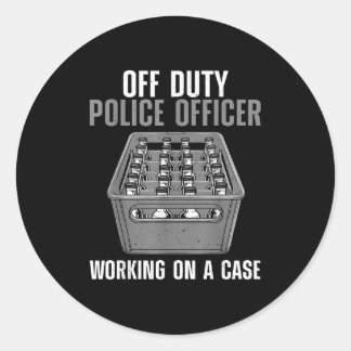 Funny Lice Officer Design For Men Women Cop Lice O Classic Round Sticker