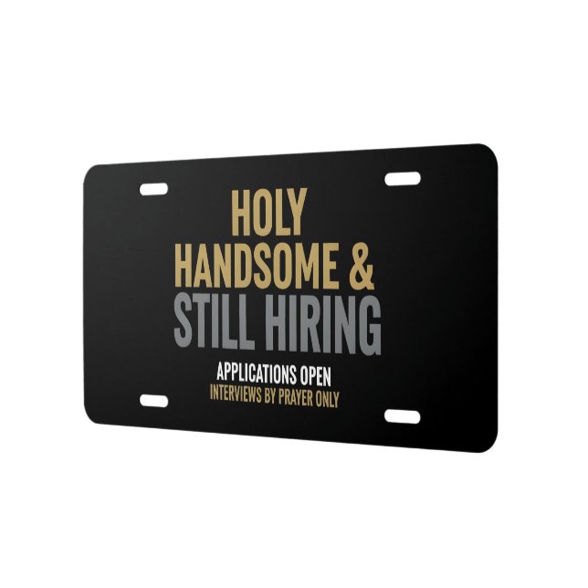 Funny License Plate For Single Christian Men (Left)