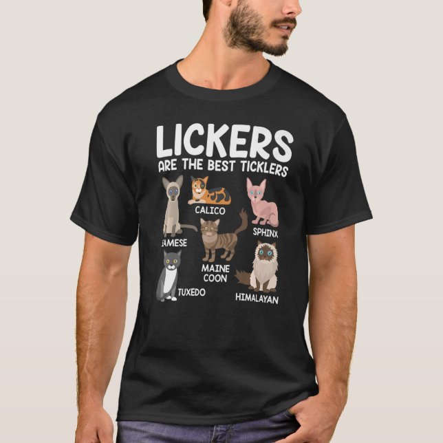 Funny Lickers Cat Feline Kitten Owners Premium T-Shirt (Front)