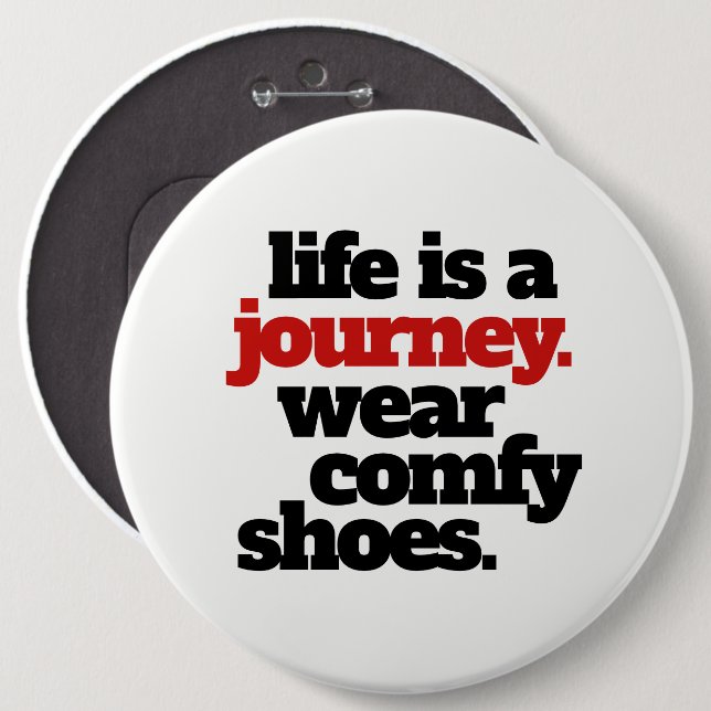 Funny Life is a Journey ... Button (Front & Back)