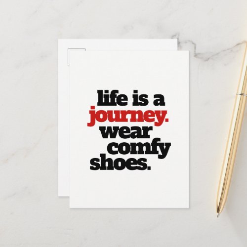 Funny Life is a Journey  Postcard