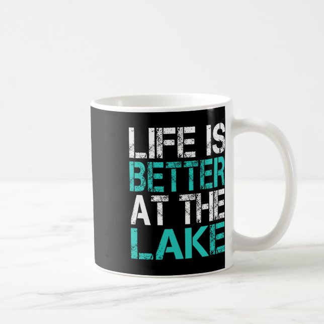 Funny Life Is Better At The Lake Camping Summer Va Coffee Mug (Right)