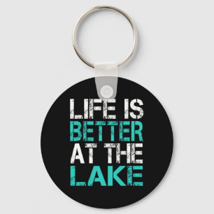 Funny Life Is Better At The Lake Camping Summer Va Keychain