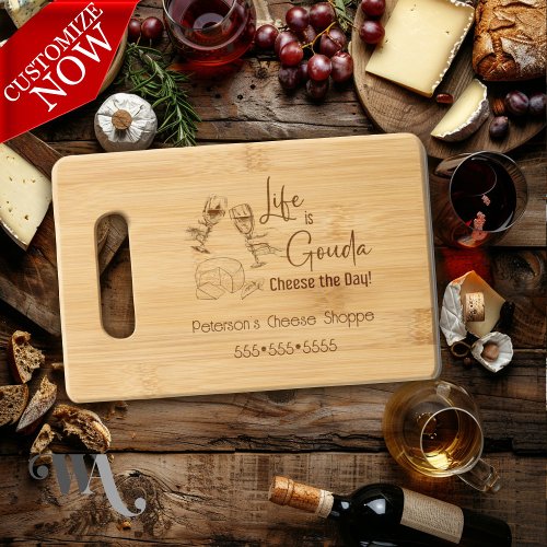 Funny Life is Gouda Cheese Board 