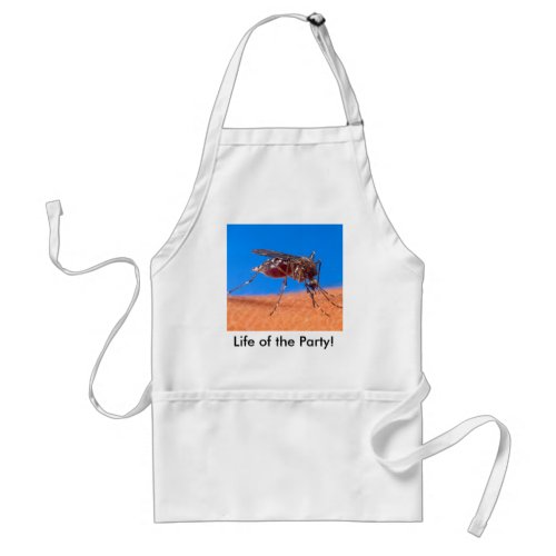 Funny Life of the Party Biting Mosquito Blood Adult Apron