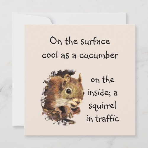 Funny Life Quote Surface Cool Inside Squirrel  