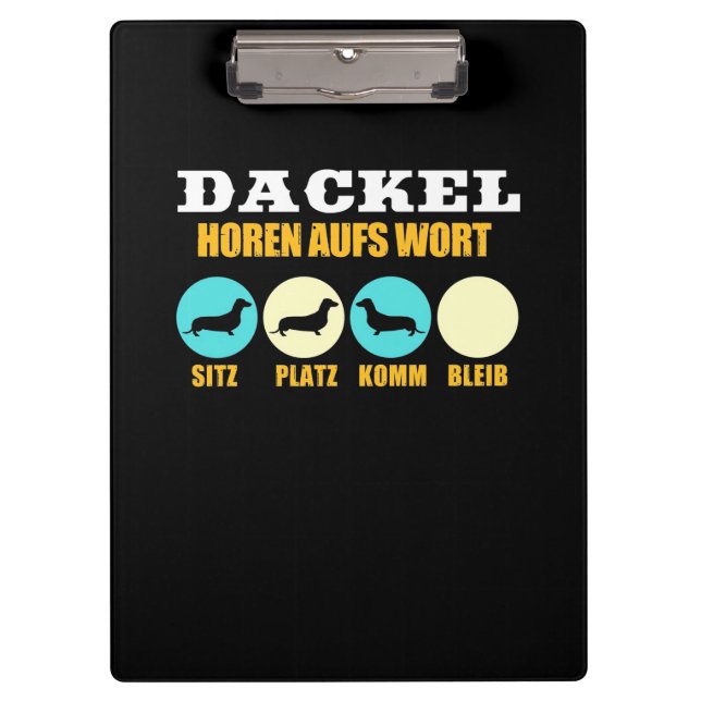 Funny Life With Dachshund Dog Clipboard (Front)