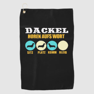 Funny Life With Dachshund Dog Golf Towel