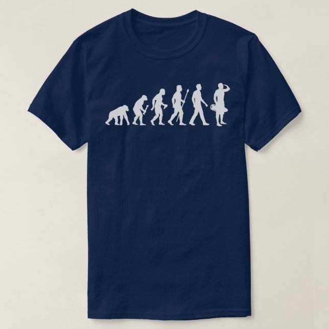 Funny Lifeguard Evolution T-Shirt (Design Front)