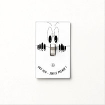 Funny Light Switch Cover witCuriosity Eyes - Smile