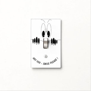 Funny Light Switch Cover witCuriosity Eyes - Smile