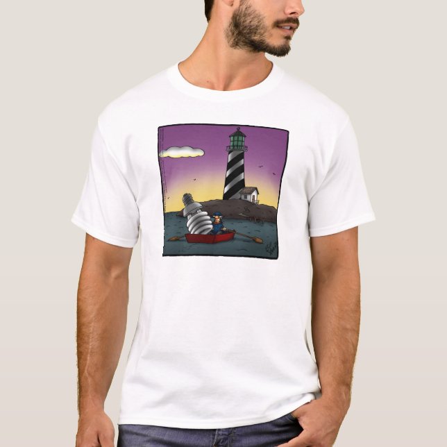 Funny Lighthouse Humor Tee Shirt (Front)
