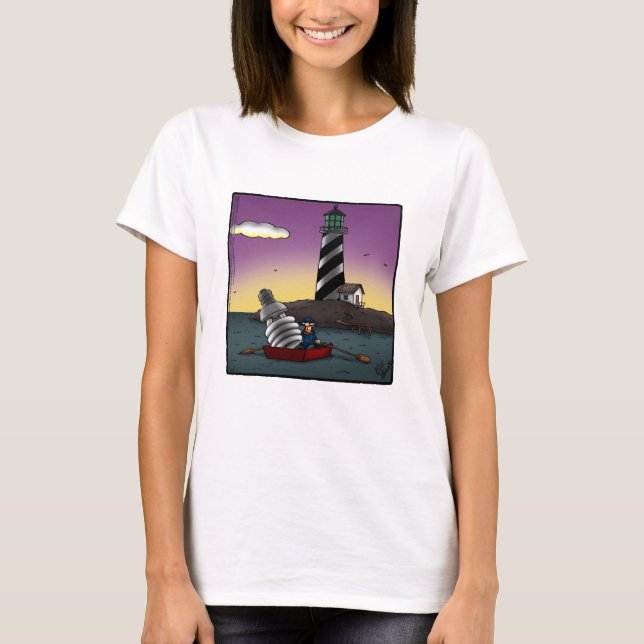 Funny Lighthouse Humor Tee Shirt (Front)