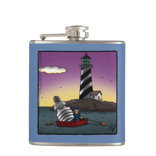 Funny Lighthouse Keeper Humor Flask Gift