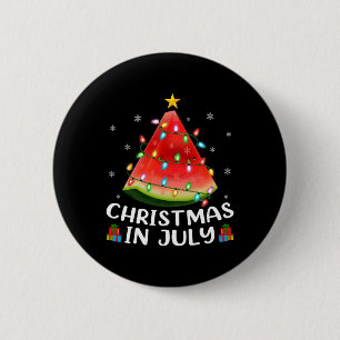 Funny Lighting Watermelon Xmas Tree Summer Christm Button