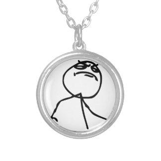 Funny "Like a Boss" meme Silver Plated Necklace