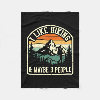 Funny like hiking and maybe 3 people outdoorsy fleece blanket