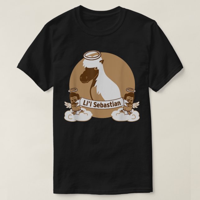 Funny Lil Sebastian  Mini Horse Pony Angel R  T-Shirt (Design Front)