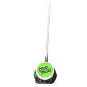 Funny Lime Green Booyeah! Crossed Eyes Halloween Cake Pops (Front)