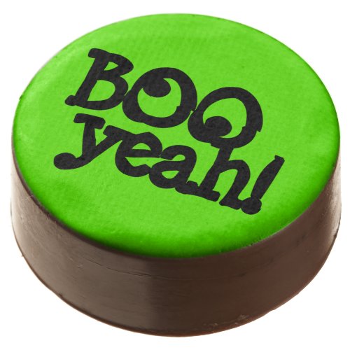 Funny Lime Green Booyeah Crossed Eyes Halloween Chocolate Covered Oreo