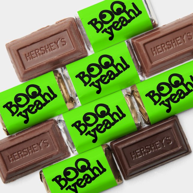 Funny Lime Green Booyeah! Crossed Eyes Halloween Hershey's Miniatures (Assorted)