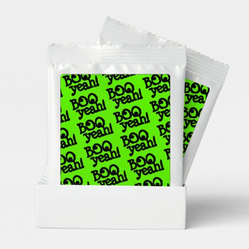 Funny Lime Green Booyeah Crossed Eyes Halloween Hot Chocolate Drink Mix