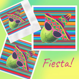 Funny Lime With Sombrero Party Napkins