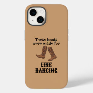 Funny Line Dancing Cowboy Boots Line Dancer Case-Mate iPhone 14 Case
